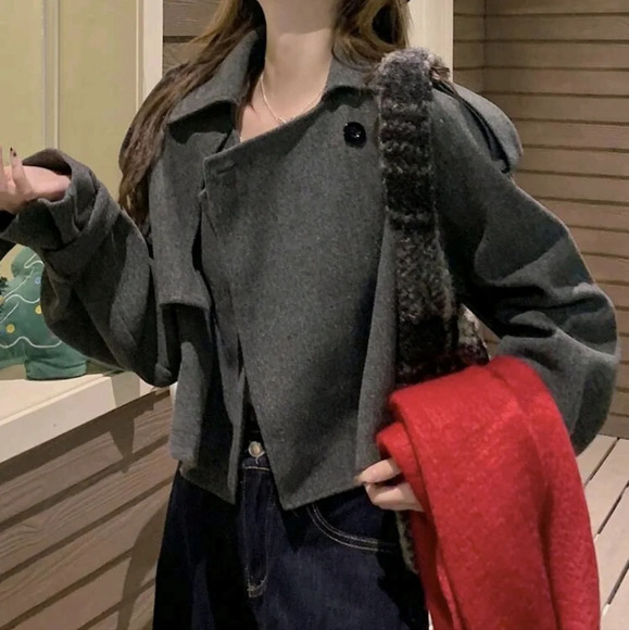 Jackets & Blazers - Women's Front Button Long Sleeve Casual Trench Coat